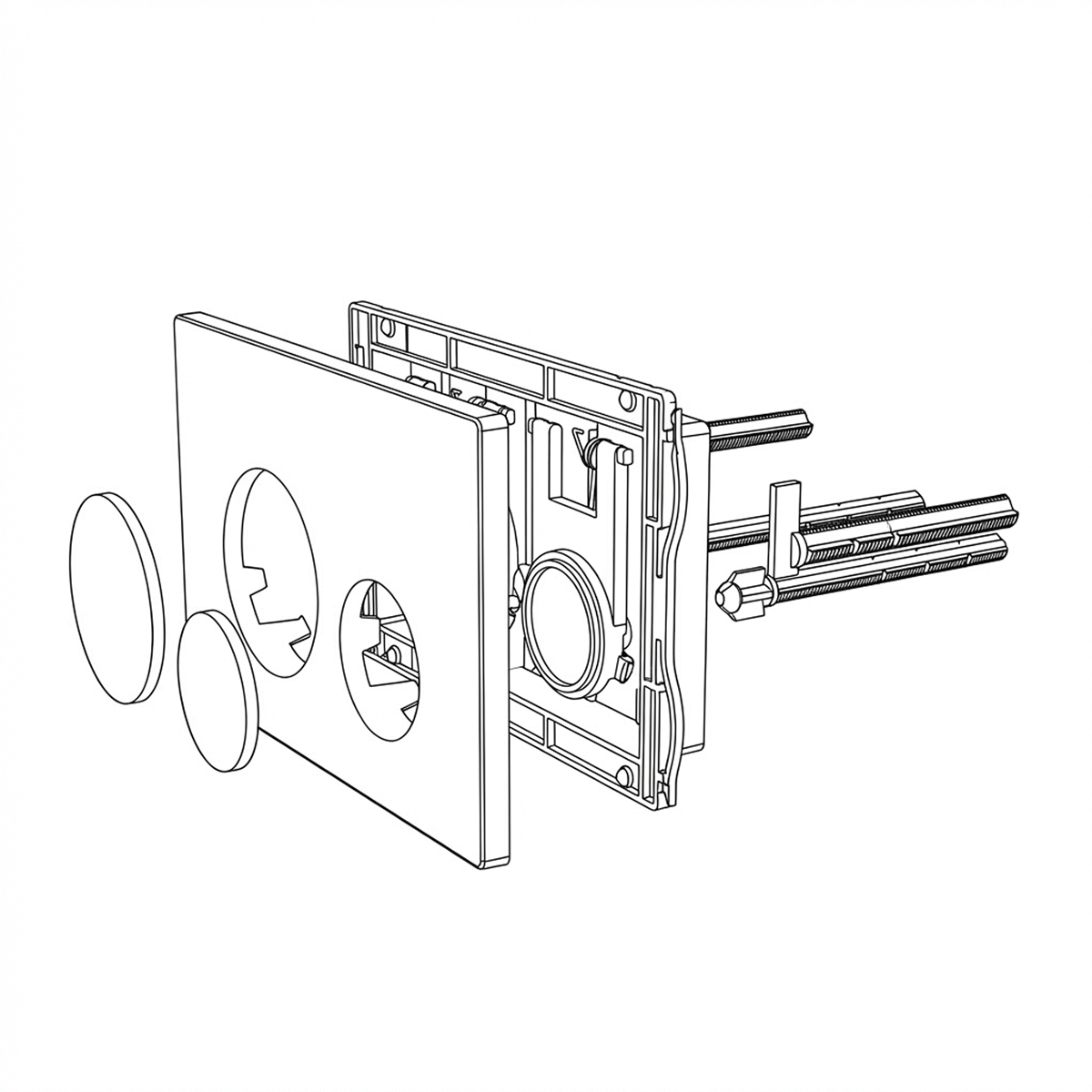 Baridi DH407 Baridi Matt White Toilet Flush Plate Dual Flush