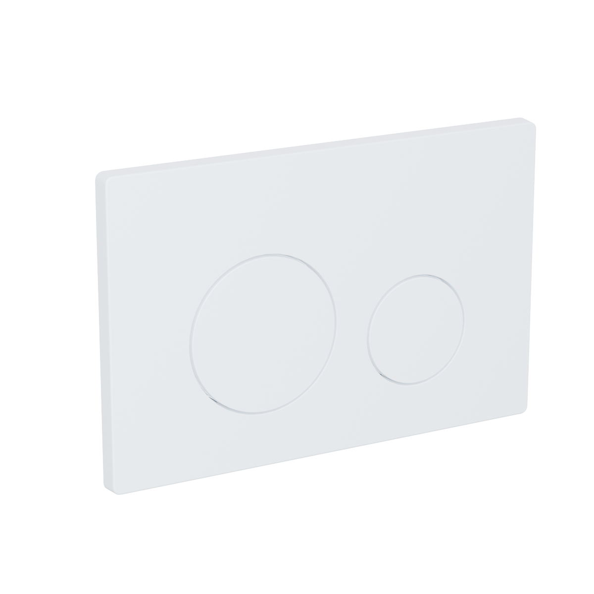 Baridi DH407 Baridi Matt White Toilet Flush Plate Dual Flush