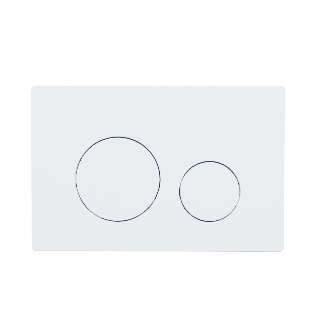 Baridi DH407 Baridi Matt White Toilet Flush Plate Dual Flush