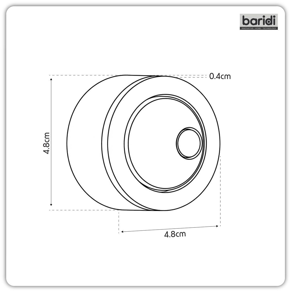 Baridi DH411 Baridi Flush Button for Cabinet-Style Cistern - Brushed Brass