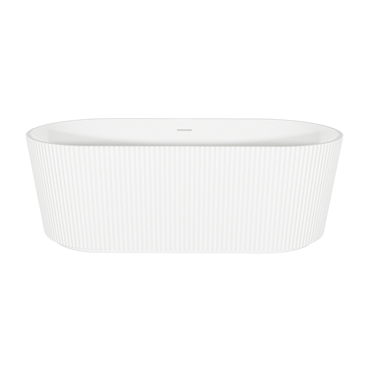 Baridi DH419 Baridi Double-Ended Fluted Design Bath with Slim Rim 150cm – Gloss White