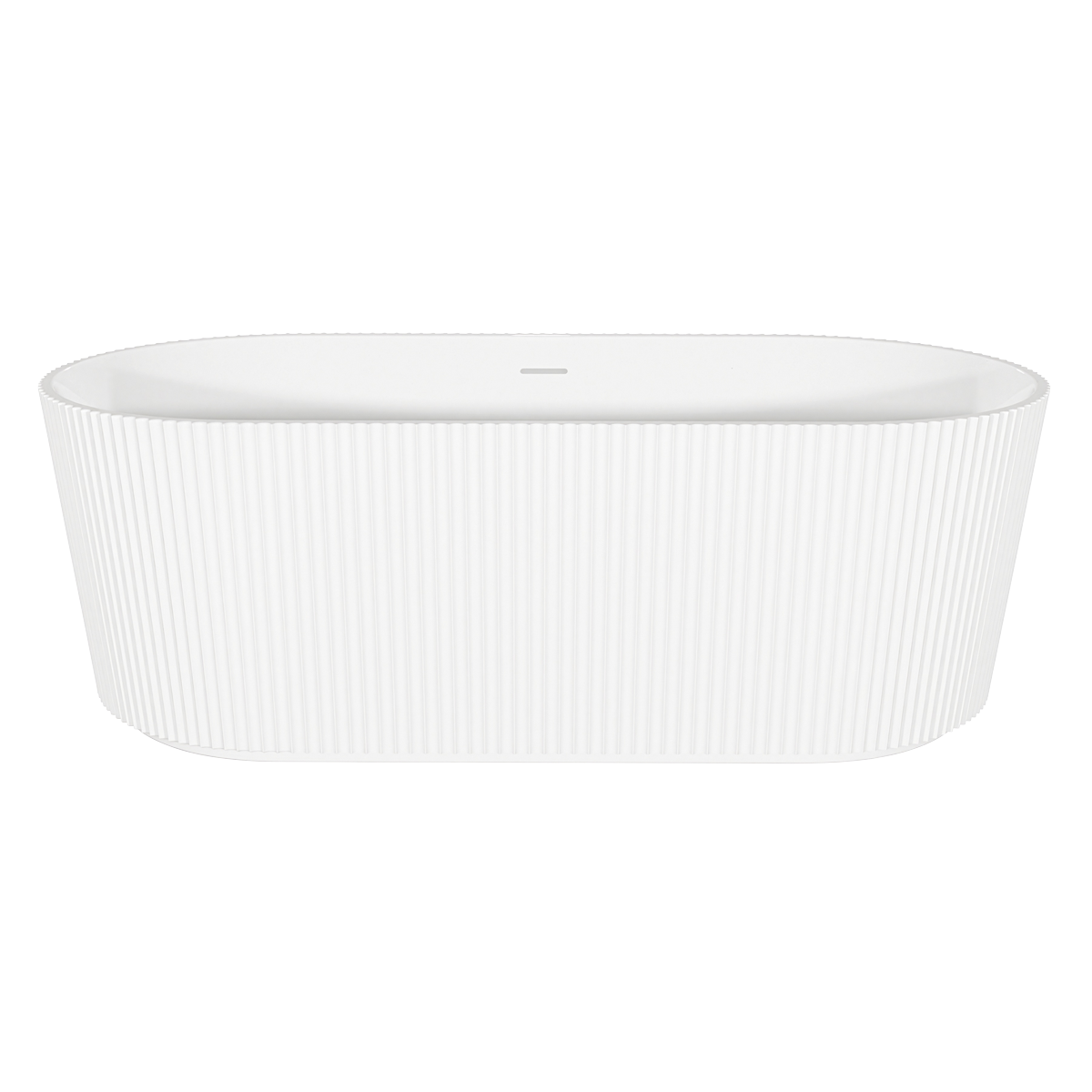 Baridi DH420 Baridi Double-Ended Fluted Design Bath with Slim Rim 168cm – Gloss White