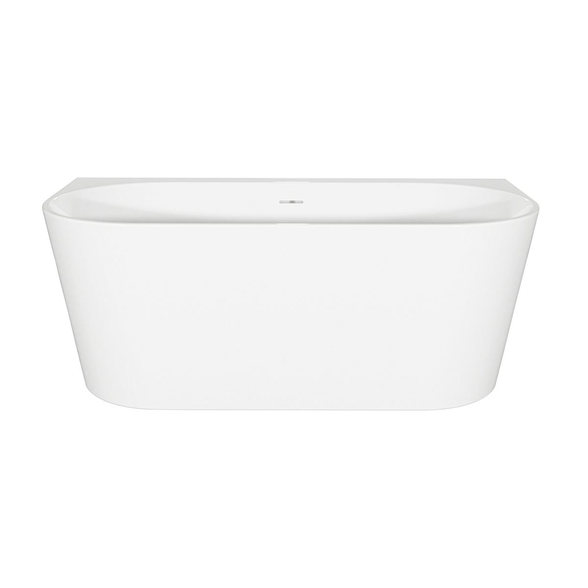 Baridi DH421 Baridi Back-to-Wall Slim Rim Bath with Overflow System 150cm – Gloss White