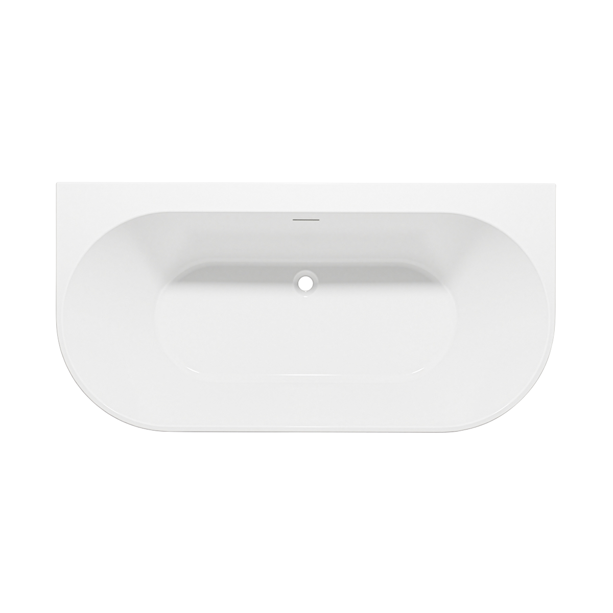 Baridi DH421 Baridi Back-to-Wall Slim Rim Bath with Overflow System 150cm – Gloss White