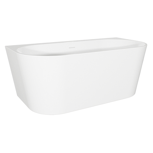 Baridi DH422 Baridi Back-to-Wall Slim Rim Bath with Overflow System 170cm – Gloss White