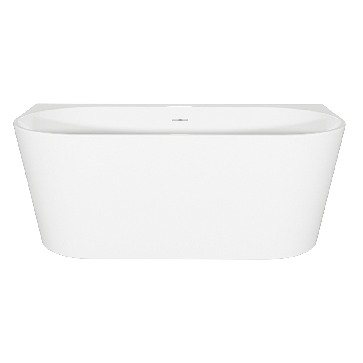 Baridi DH422 Baridi Back-to-Wall Slim Rim Bath with Overflow System 170cm – Gloss White