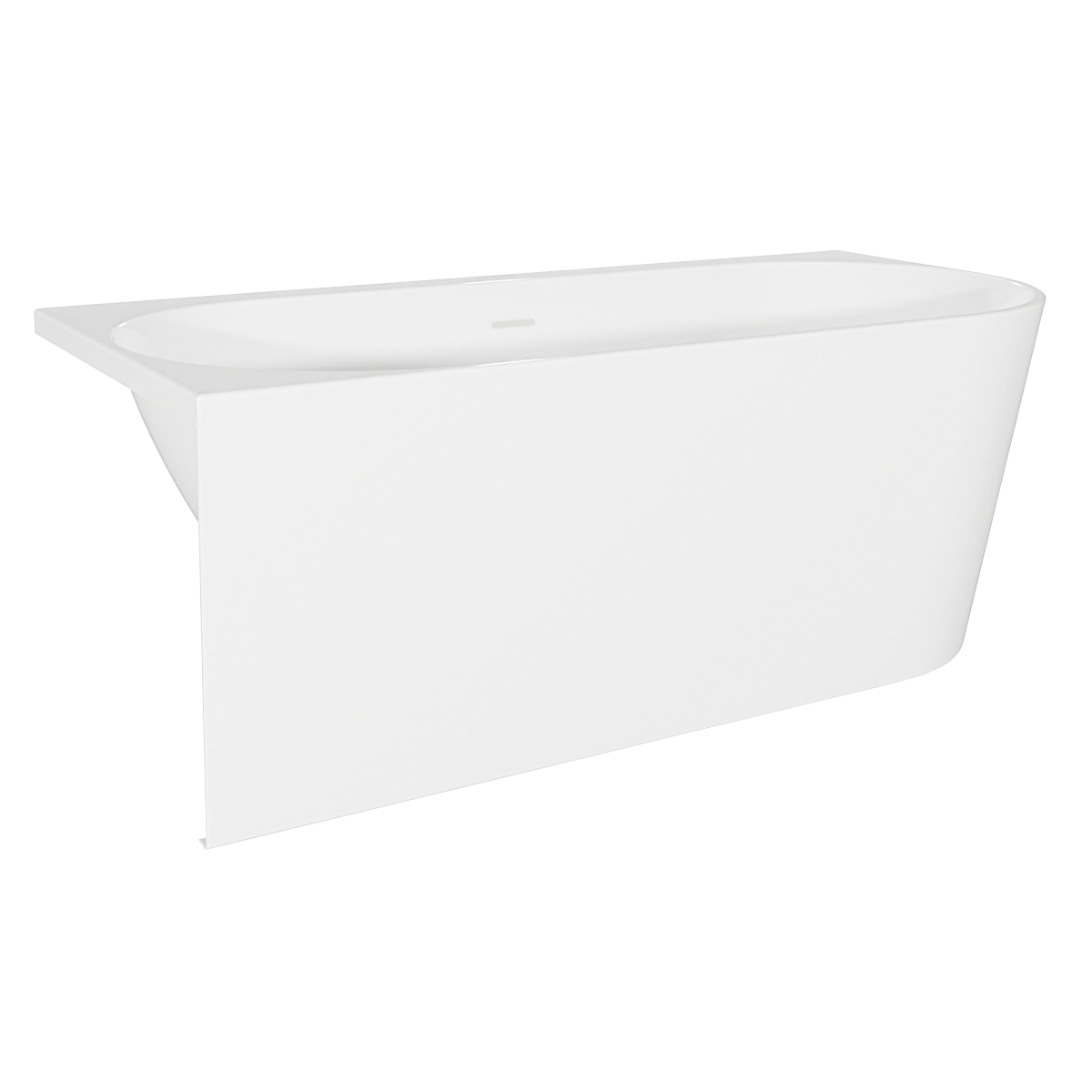 Baridi DH423 Baridi Left-Hand Corner Slim Rim Bath with Overflow System 150cm – Gloss White