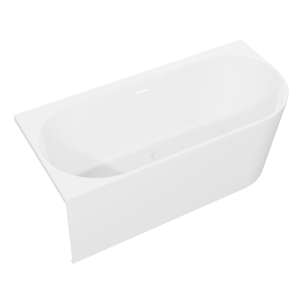 Baridi DH423 Baridi Left-Hand Corner Slim Rim Bath with Overflow System 150cm – Gloss White