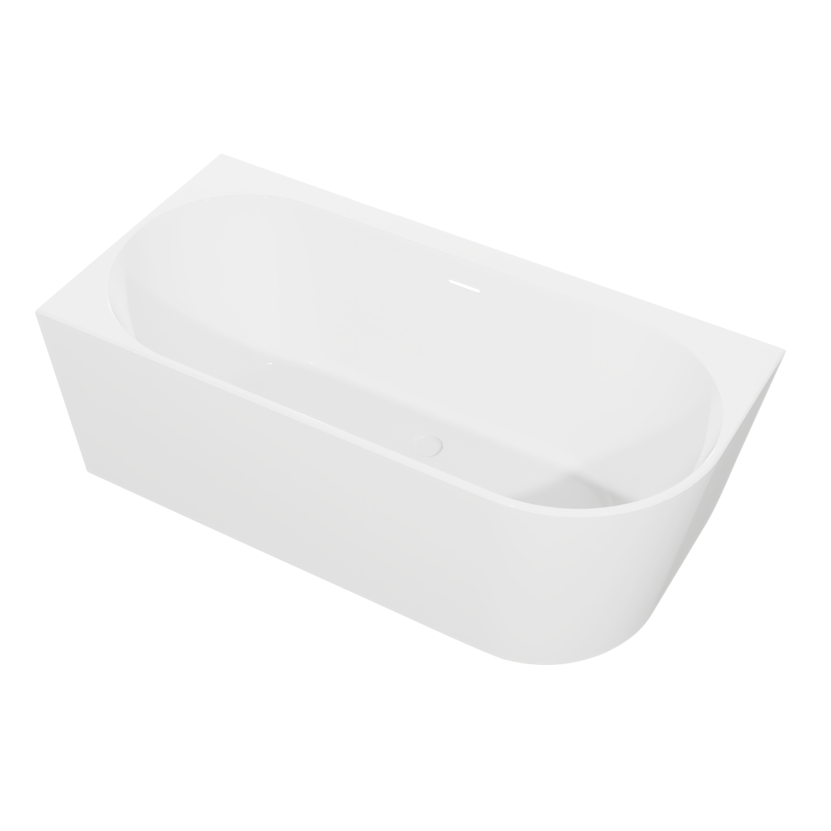 Baridi DH423 Baridi Left-Hand Corner Slim Rim Bath with Overflow System 150cm – Gloss White