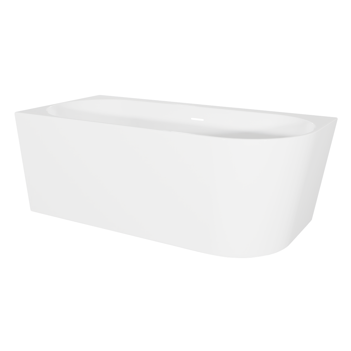 Baridi DH423 Baridi Left-Hand Corner Slim Rim Bath with Overflow System 150cm – Gloss White