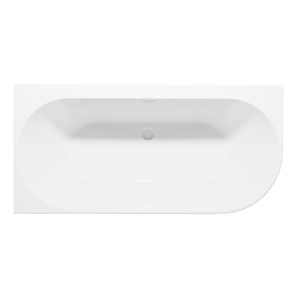Baridi DH423 Baridi Left-Hand Corner Slim Rim Bath with Overflow System 150cm – Gloss White