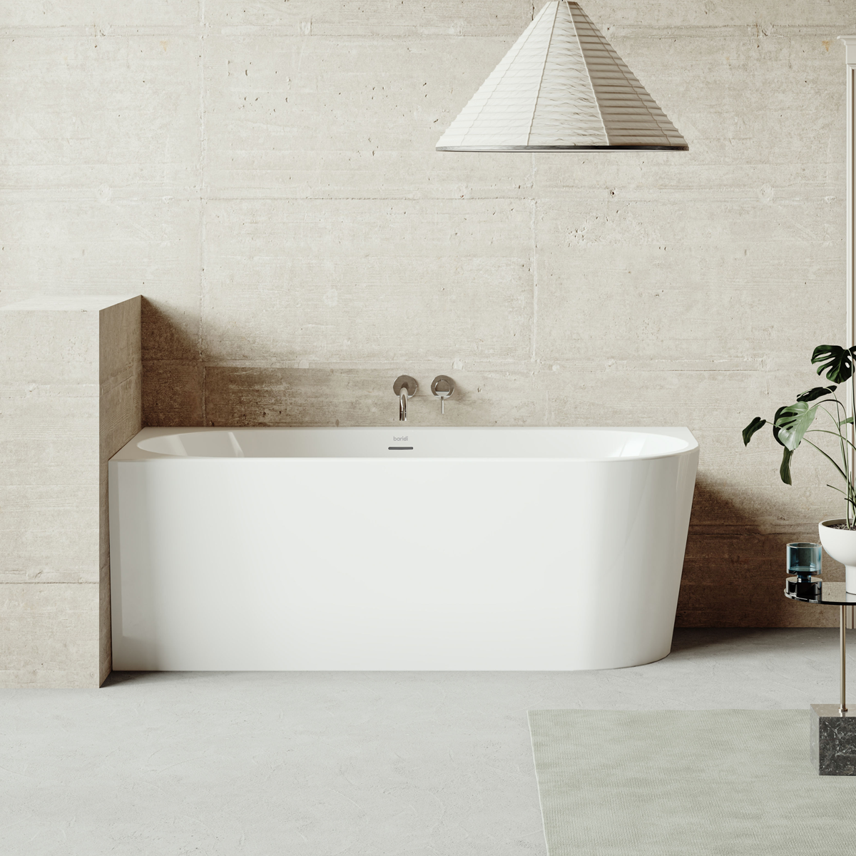 Baridi DH425 Baridi Left-Hand Corner Slim Rim Bath with Overflow System 170cm – Gloss White