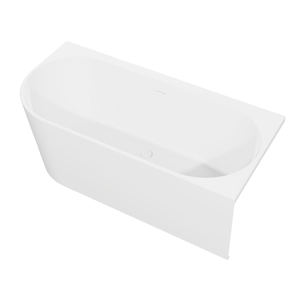 Baridi DH426 Baridi Right-Hand Corner Slim Rim Bath with Overflow System 150cm – Gloss White