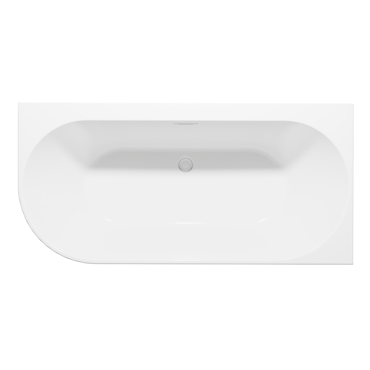 Baridi DH427 Baridi Right-Hand Corner Slim Rim Bath with Overflow System 160cm – Gloss White