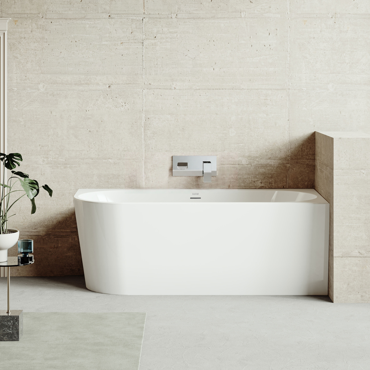 Baridi DH428 Baridi Right-Hand Corner Slim Rim Bath with Overflow System 170cm – Gloss White