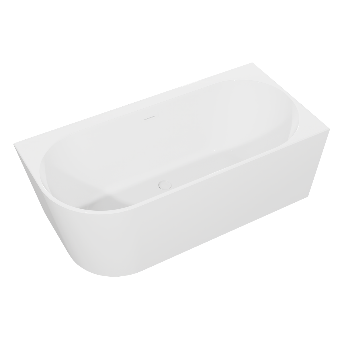 Baridi DH428 Baridi Right-Hand Corner Slim Rim Bath with Overflow System 170cm – Gloss White