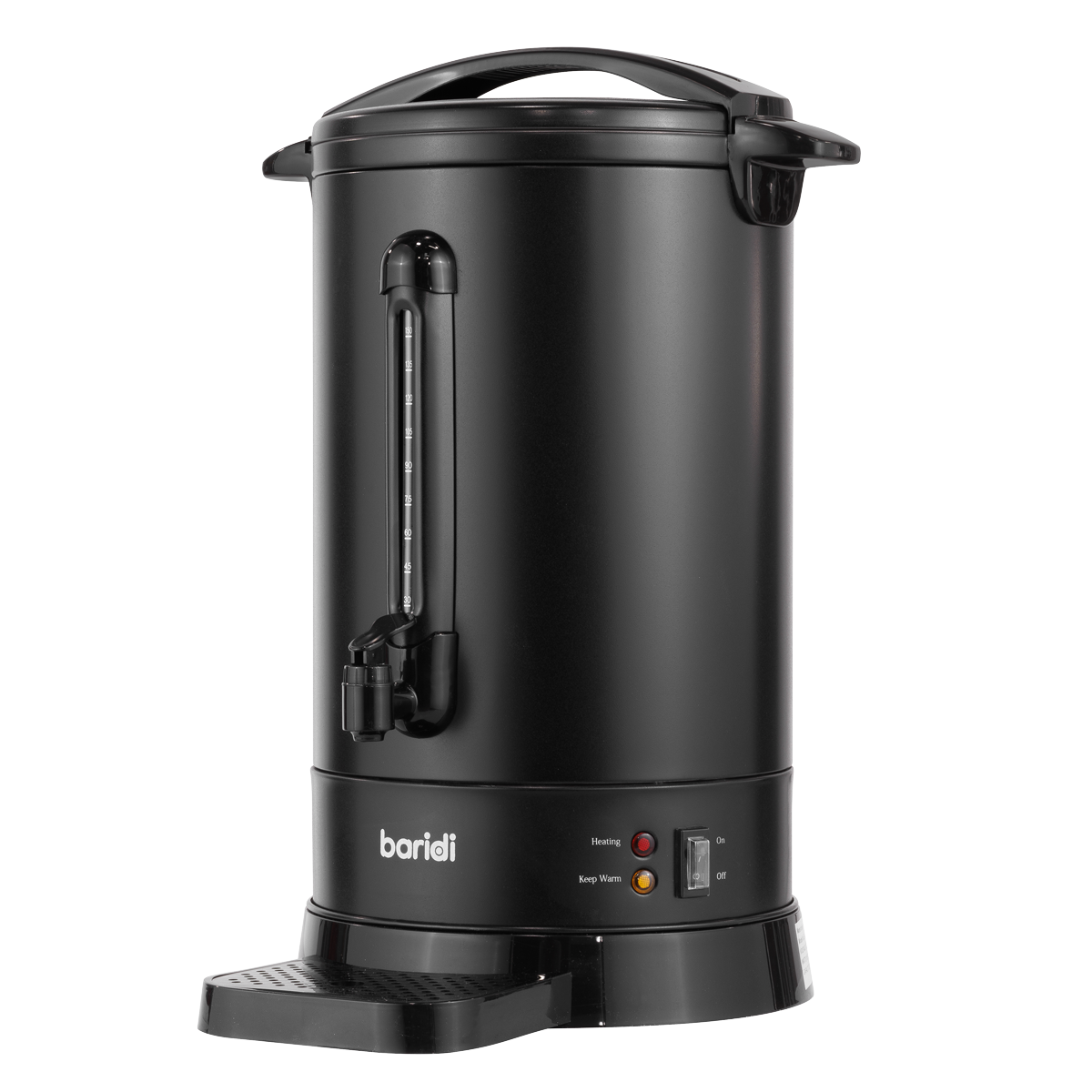 Baridi DH431 Baridi Hot Water Boiler/Tea Urn, 20L Capacity - Black