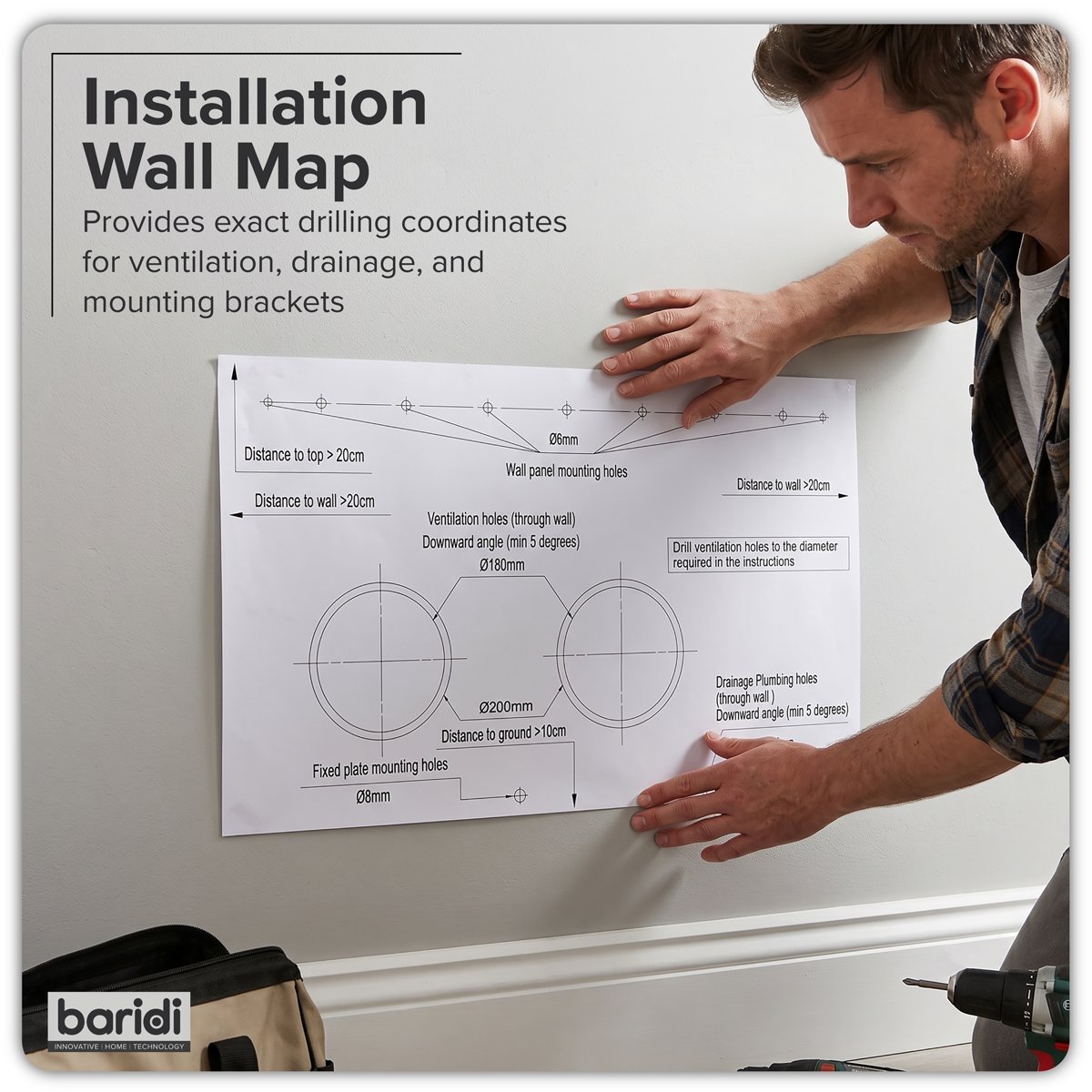 Baridi DH433 Baridi 4-in-1 Smart Monobloc Wall-Mounting Air Conditioning Unit 12,000Btu/hr - White