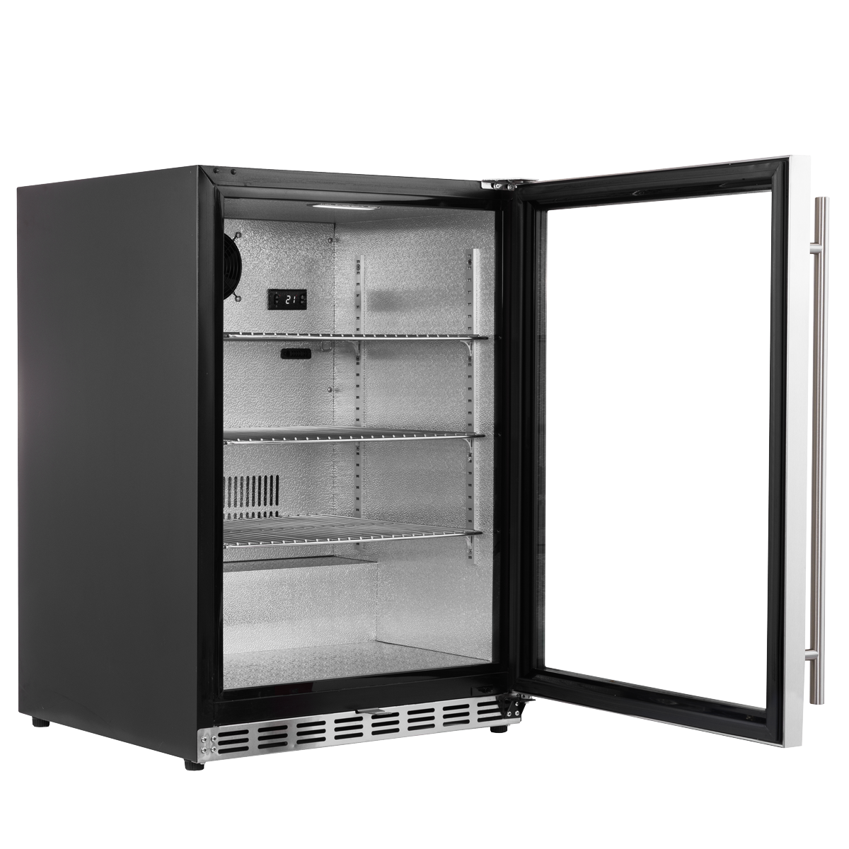 Baridi DH439 Baridi Outdoor Drinks/Beverage/Bar Fridge with Triple Glazed Door & Security Lock 150L - Stainless Steel