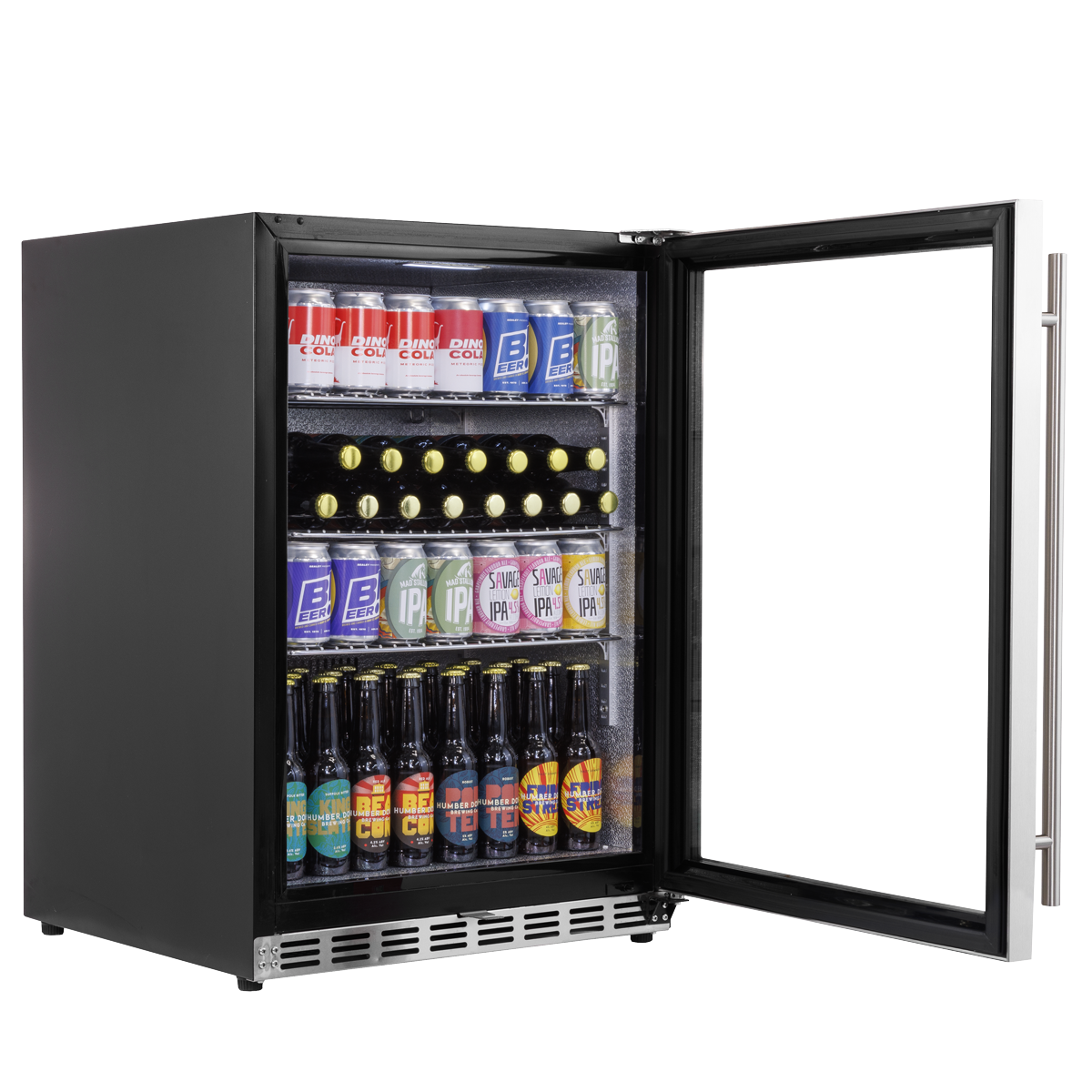Baridi DH439 Baridi Outdoor Drinks/Beverage/Bar Fridge with Triple Glazed Door & Security Lock 150L - Stainless Steel
