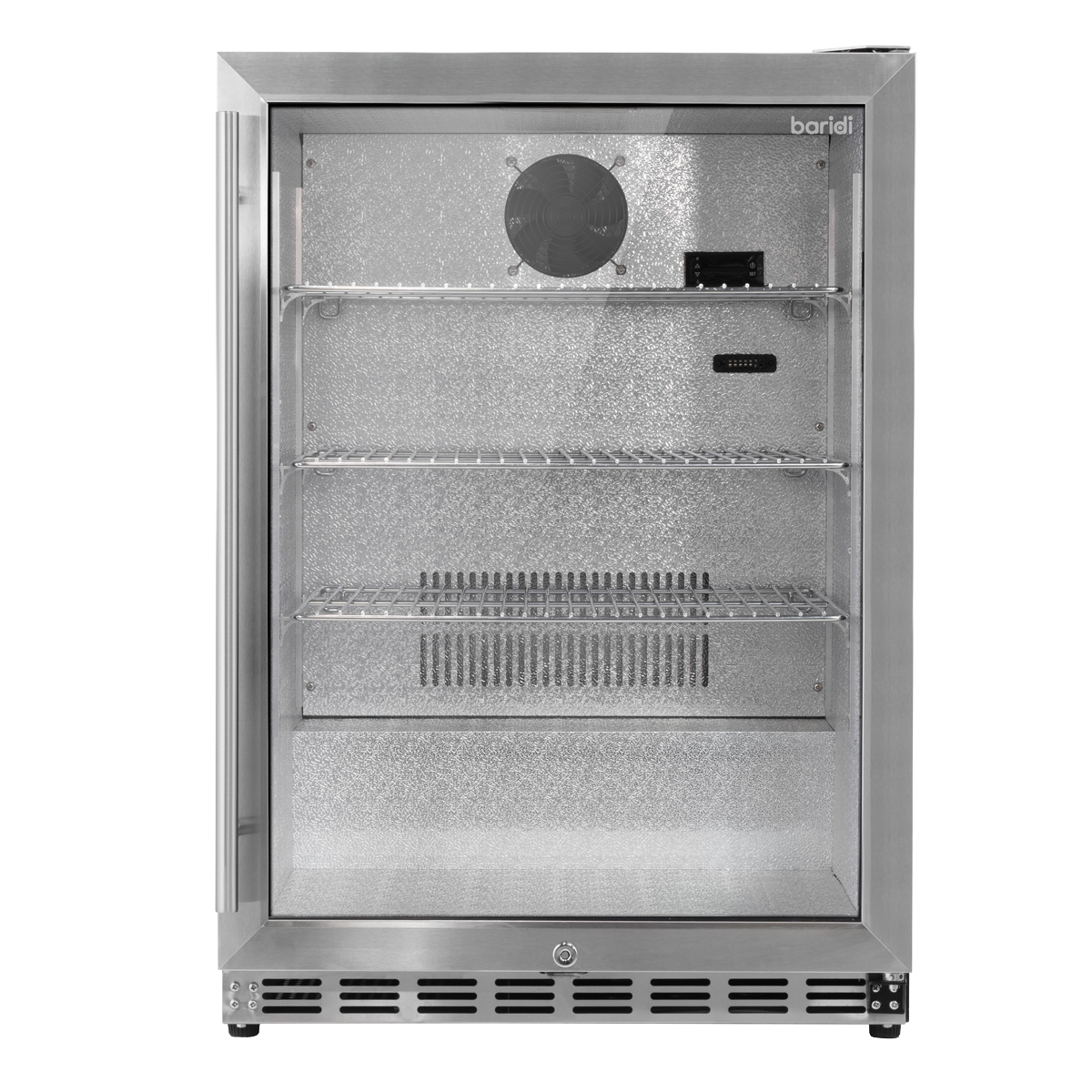 Baridi DH439 Baridi Outdoor Drinks/Beverage/Bar Fridge with Triple Glazed Door & Security Lock 150L - Stainless Steel