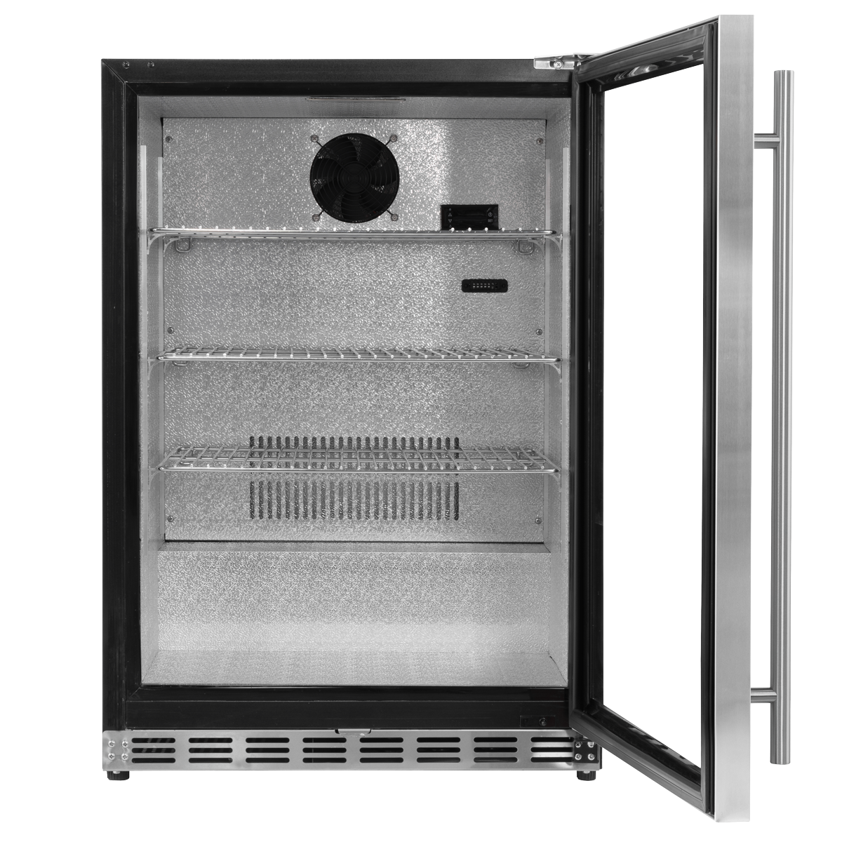 Baridi DH439 Baridi Outdoor Drinks/Beverage/Bar Fridge with Triple Glazed Door & Security Lock 150L - Stainless Steel