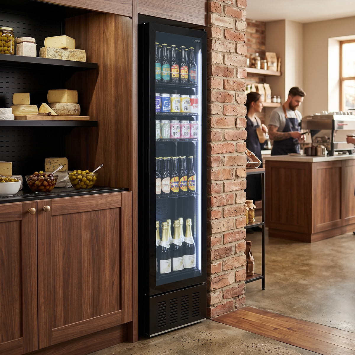 Baridi DH440 Baridi Tall Drinks/Bar Fridge with Digital Controls & Auto Defrost 160L - Black