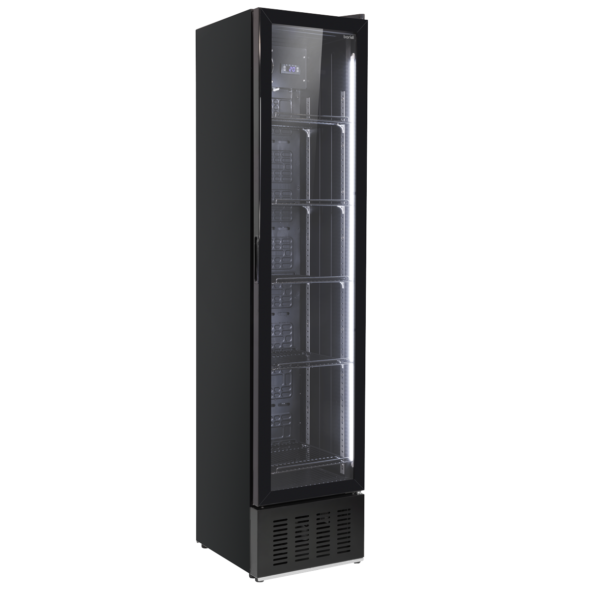 Baridi DH440 Baridi Tall Drinks/Bar Fridge with Digital Controls & Auto Defrost 160L - Black