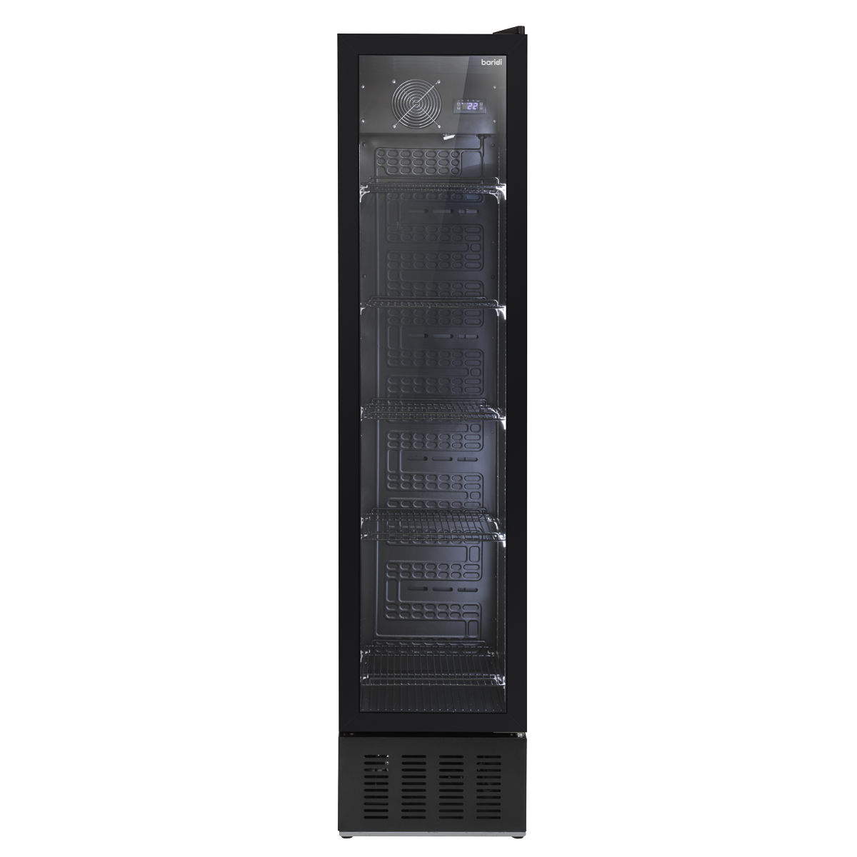 Baridi DH440 Baridi Tall Drinks/Bar Fridge with Digital Controls & Auto Defrost 160L - Black
