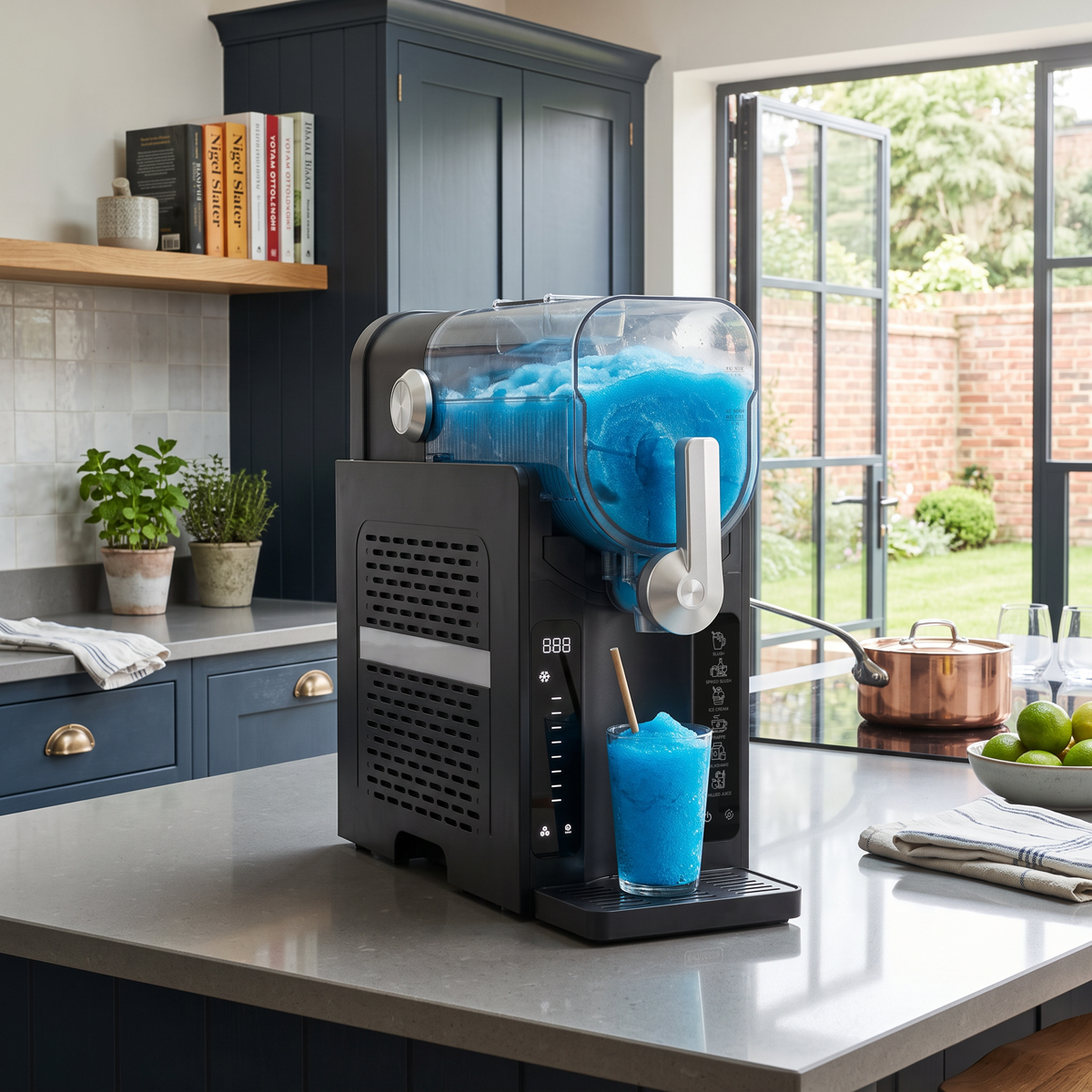 Baridi DH443 Baridi Slush & Ice Cream Machine, 7 Presets, 2.6L Capacity – Black