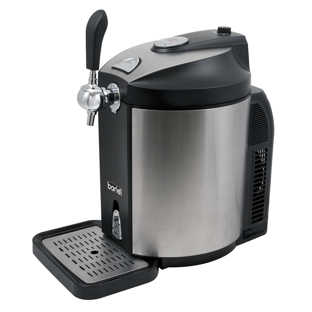 Baridi DH49 Baridi Mini Keg Draft Beer Dispenser Tap with Integrated Cooling 5L Capacity