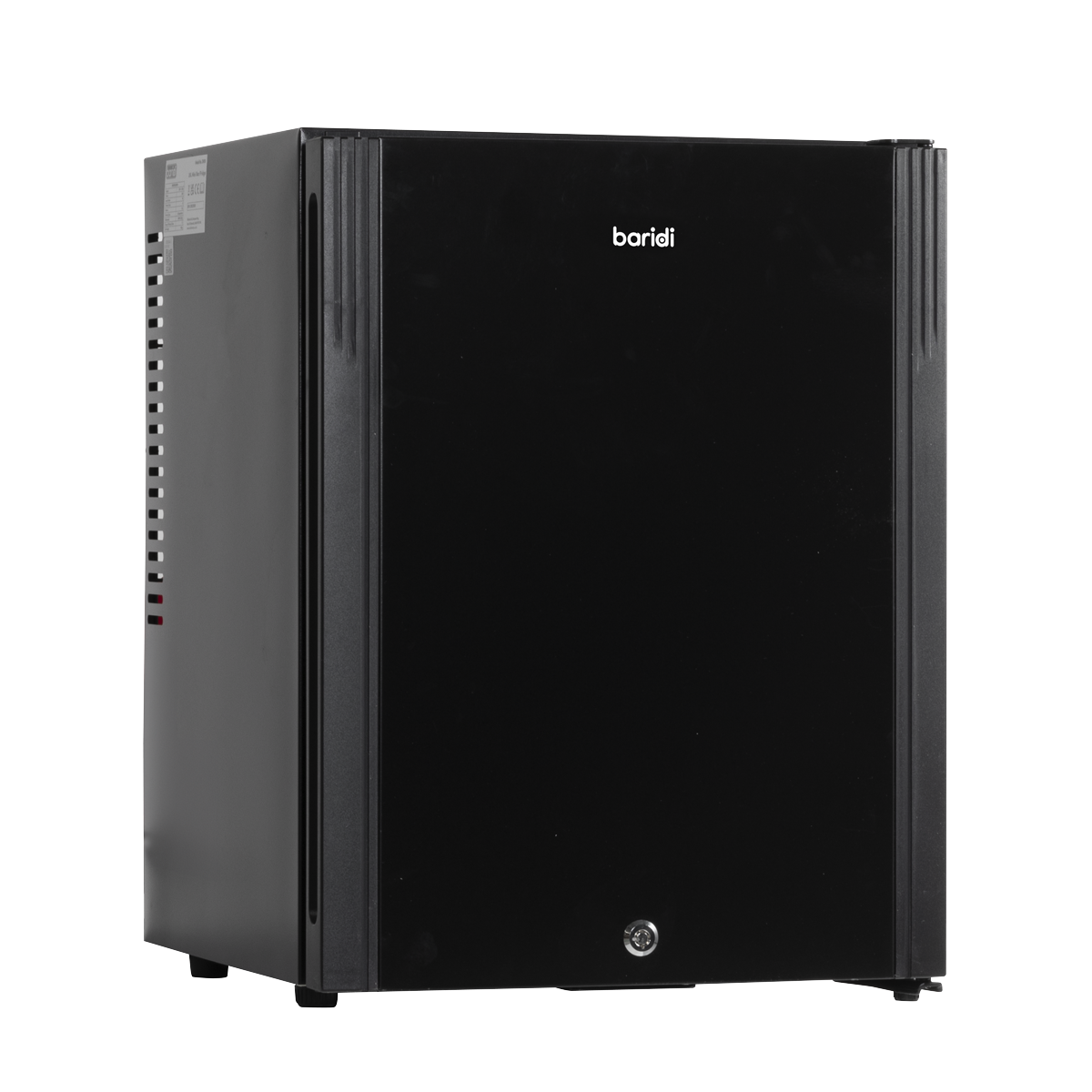 Baridi DH58 Baridi Mini Drinks & Wine Fridge with Wire Shelves, LED Light & Security Lock 35L - Black