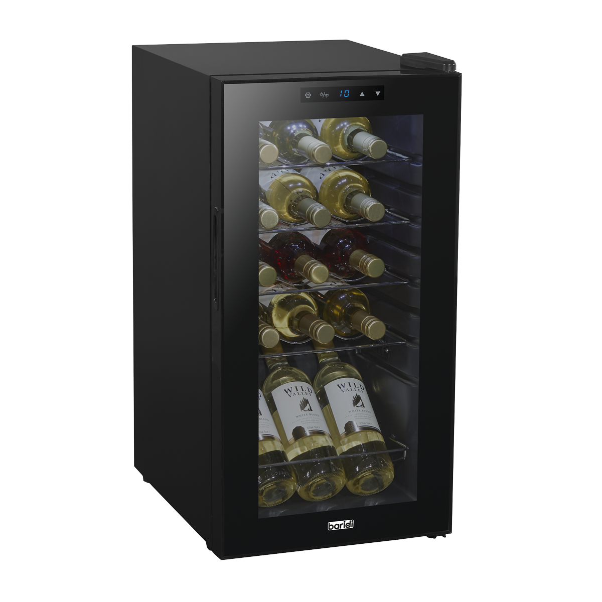 Baridi DH5 Baridi 15 Bottle Wine Fridge with Digital Touchscreen Controls & LED Light - Black