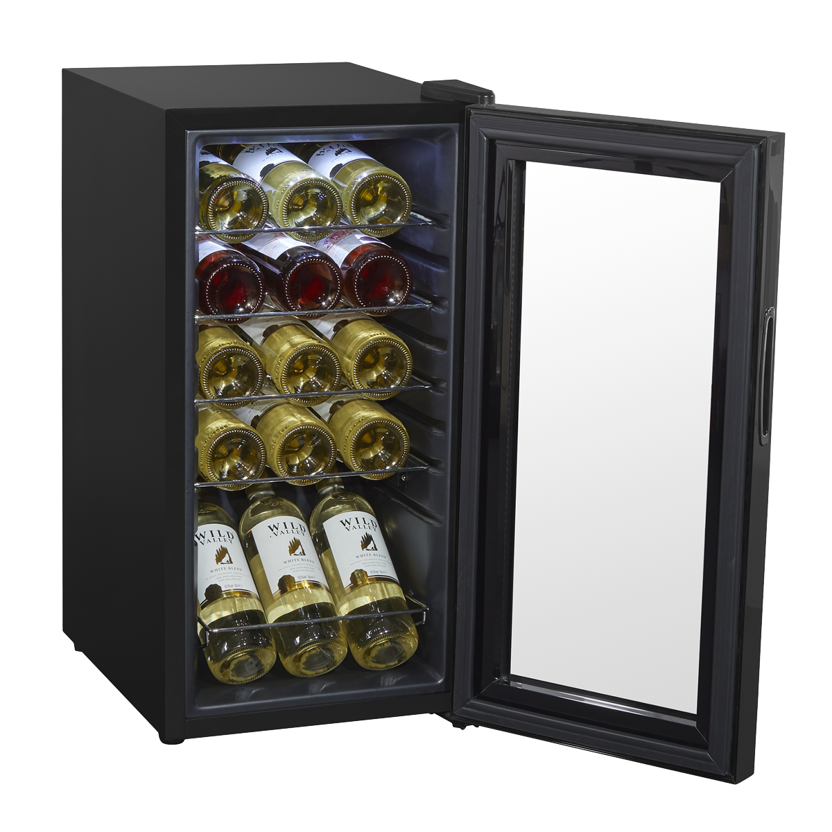 Baridi DH5 Baridi 15 Bottle Wine Fridge with Digital Touch Screen Controls & LED Light - Black