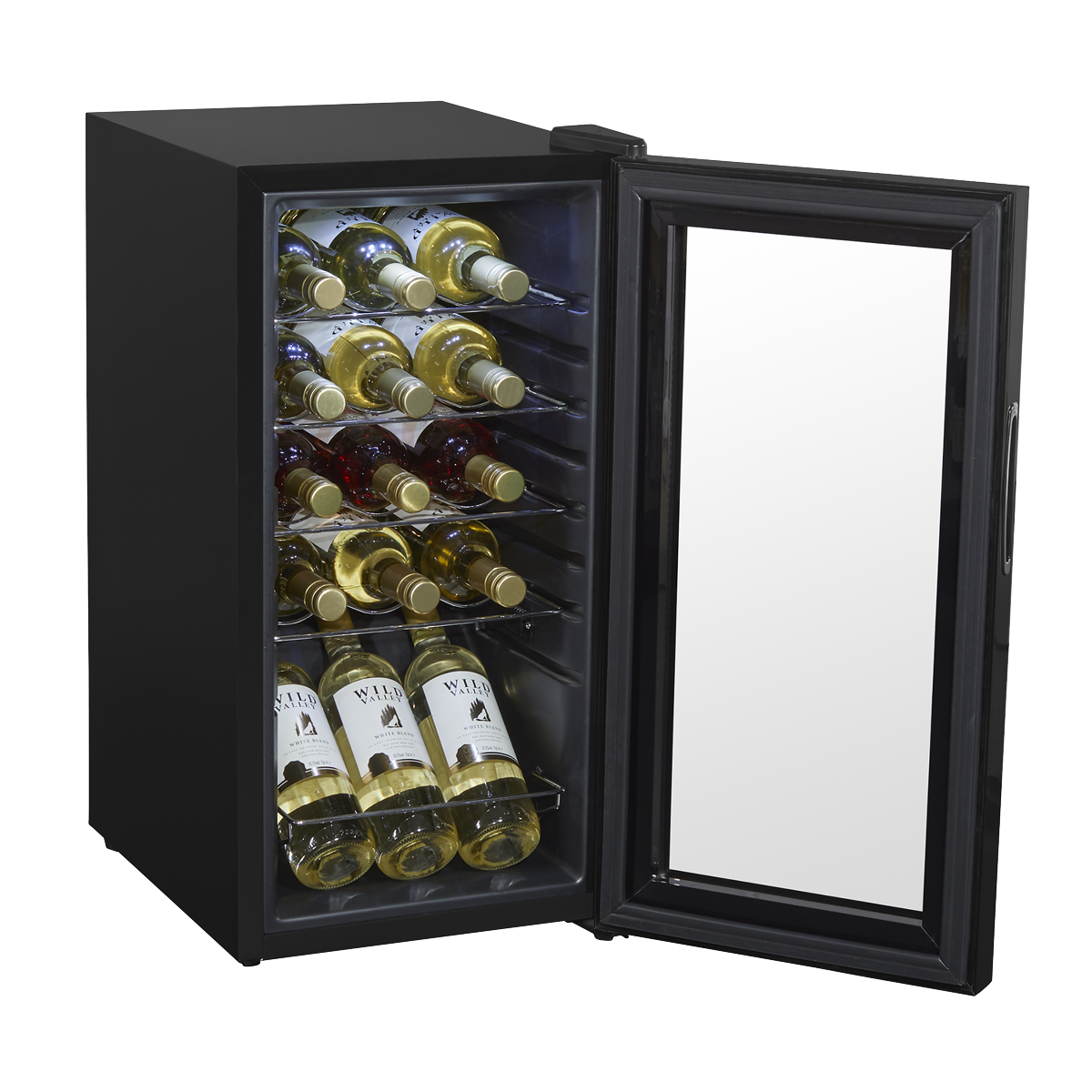 Baridi DH5 Baridi 15 Bottle Wine Fridge with Digital Touch Screen Controls & LED Light - Black