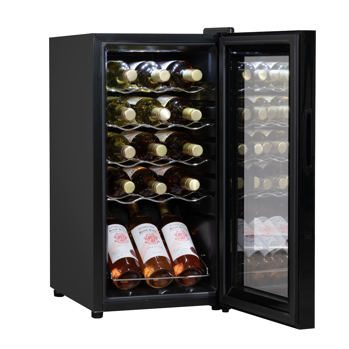 Baridi DH5 Baridi 15 Bottle Wine Fridge with Digital Touch Screen Controls & LED Light - Black