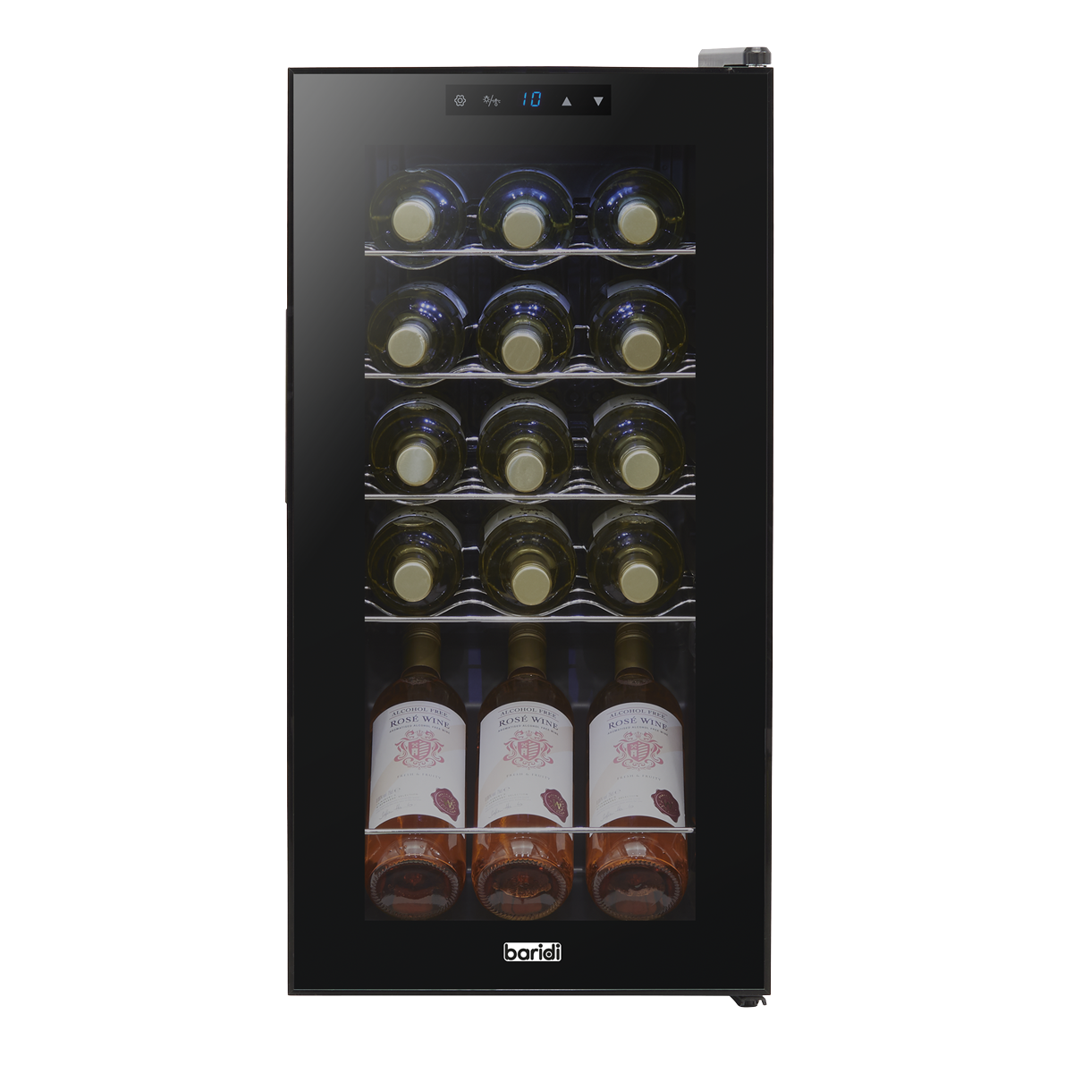 Baridi DH5 Baridi 15 Bottle Wine Fridge with Digital Touch Screen Controls & LED Light - Black