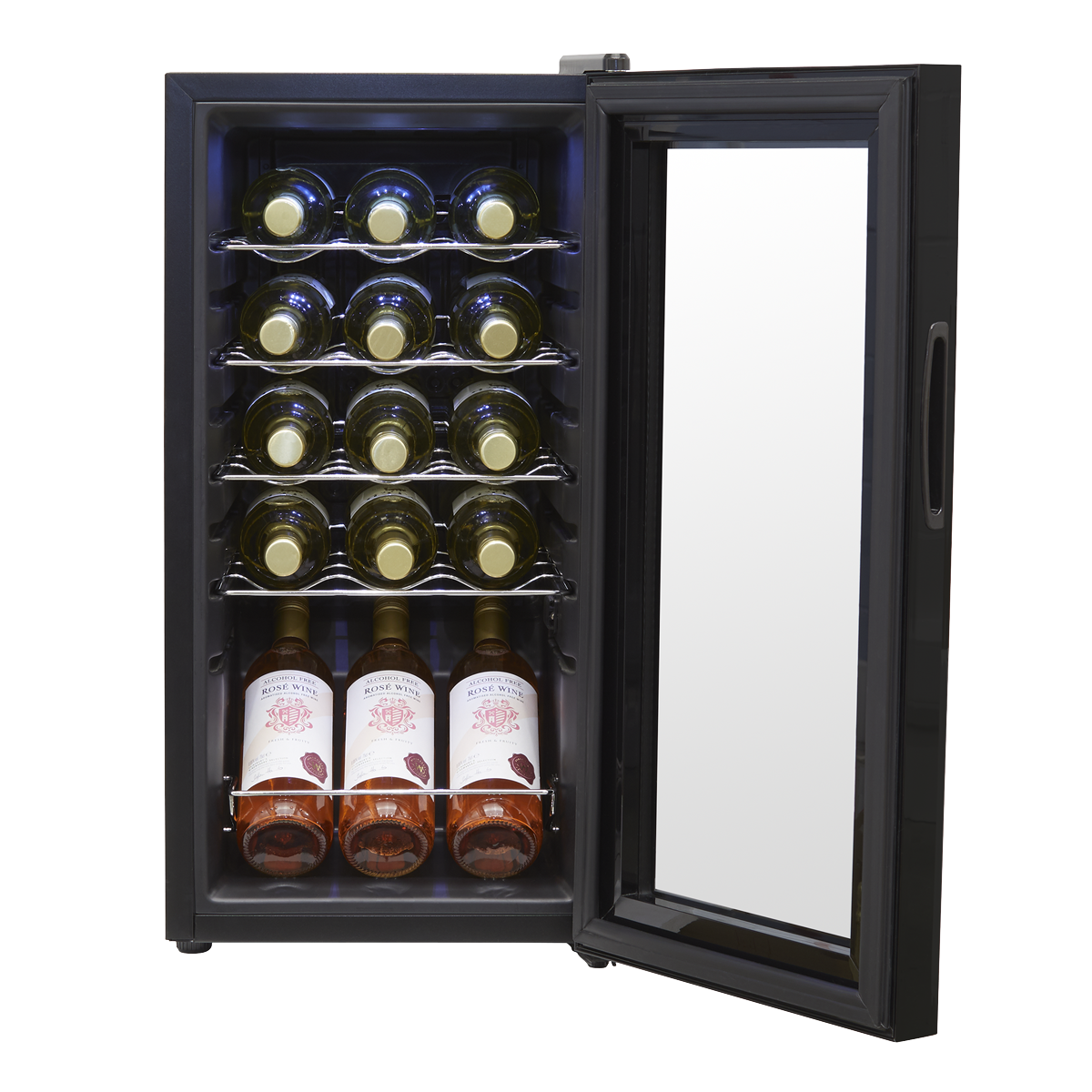Baridi DH5 Baridi 15 Bottle Wine Fridge with Digital Touchscreen Controls & LED Light - Black