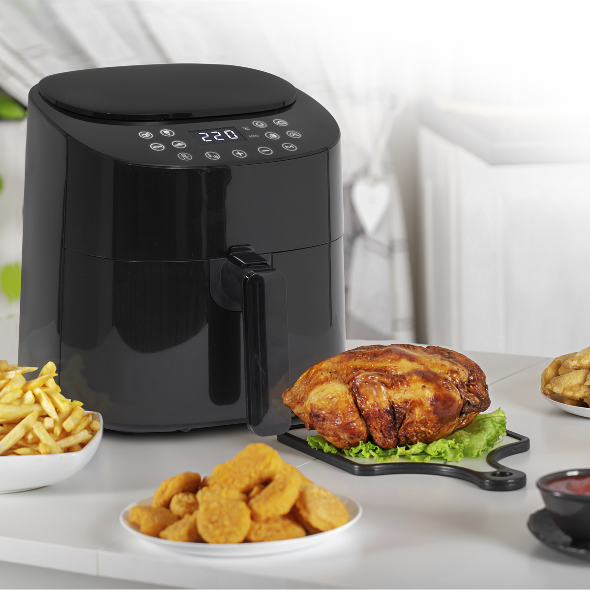 Baridi DH60 Baridi Single Zone Air Fryer with 8 Preset Functions 3.5L Capacity