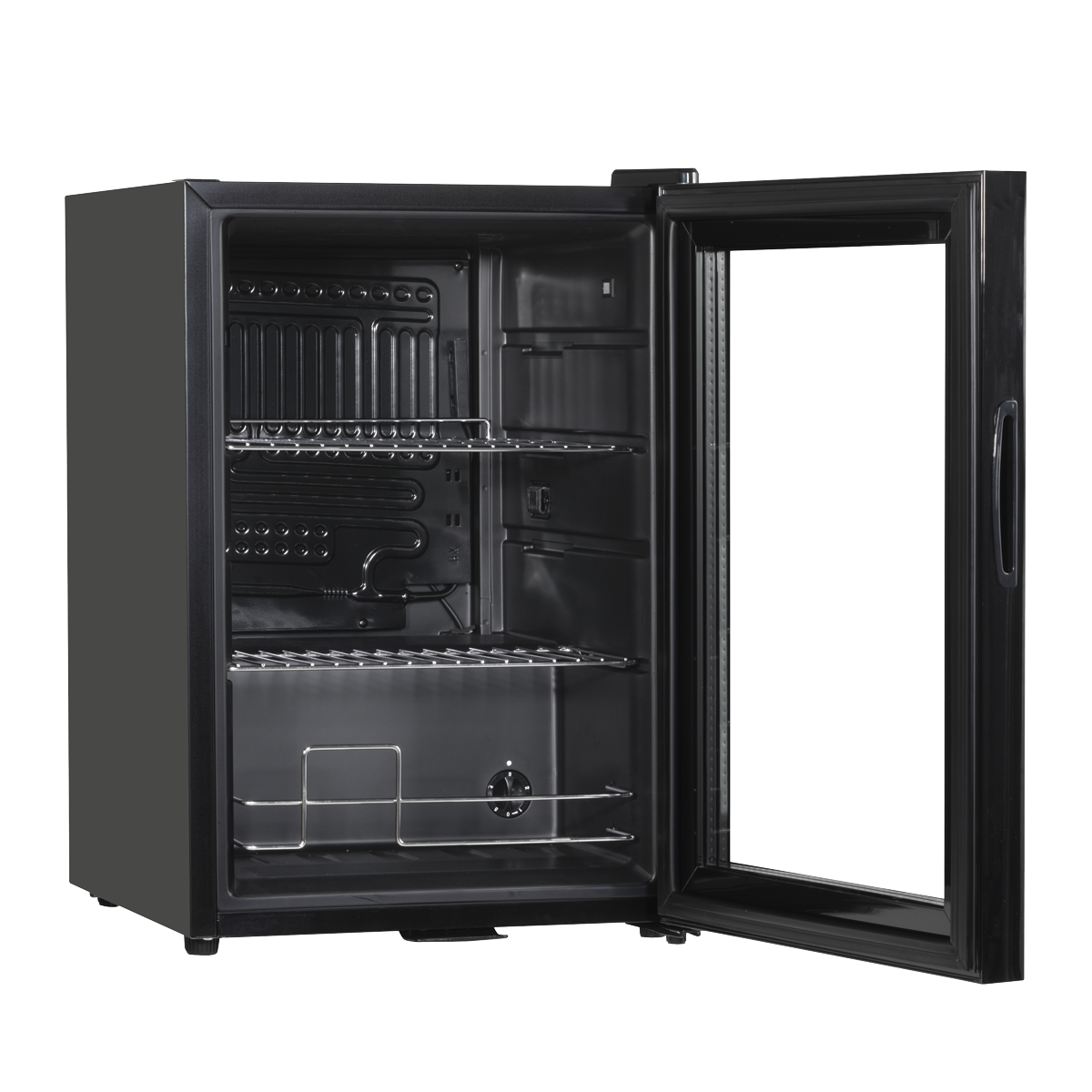 Baridi DH62 Baridi Beer & Drinks Fridge with Wire Shelves, LED Light & Security Lock 60L - Black