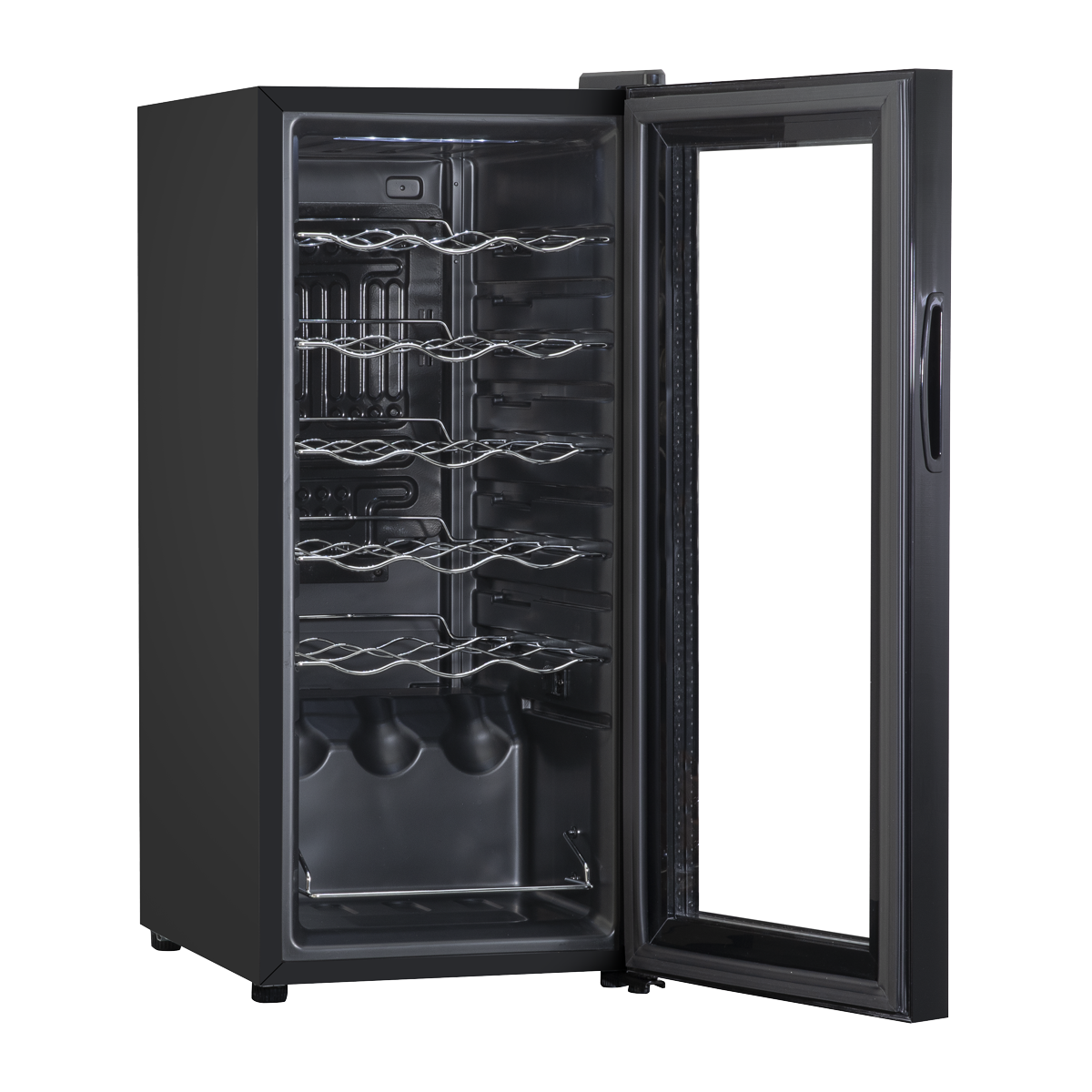 Baridi DH6 Baridi 18 Bottle Wine Fridge with Digital Touch Screen Controls & LED Light - Black