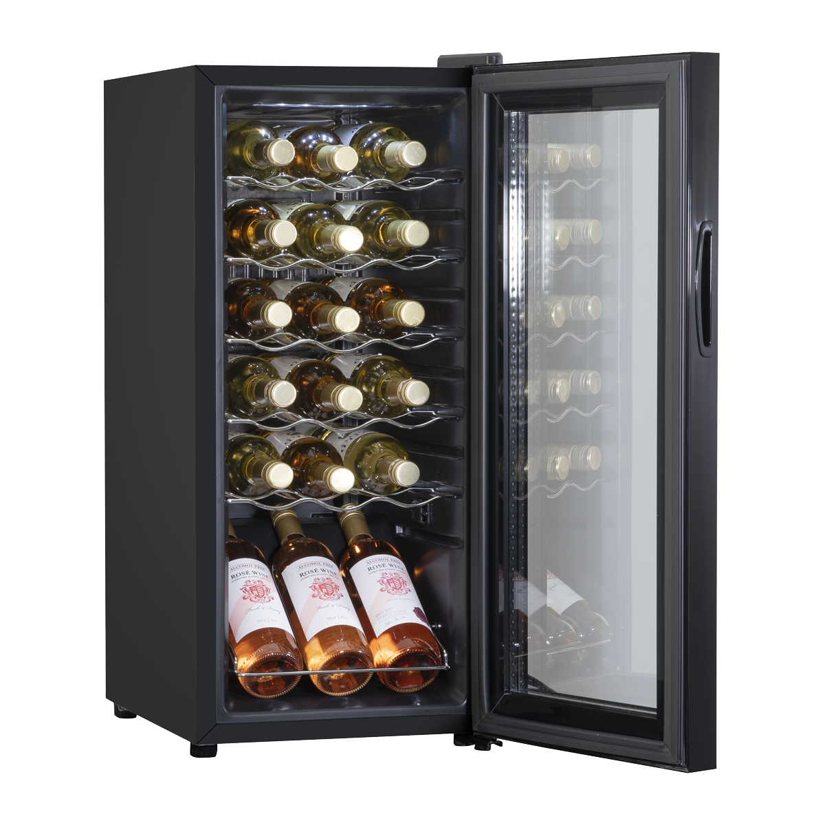 Baridi DH6 Baridi 18 Bottle Wine Fridge with Digital Touch Screen Controls & LED Light - Black