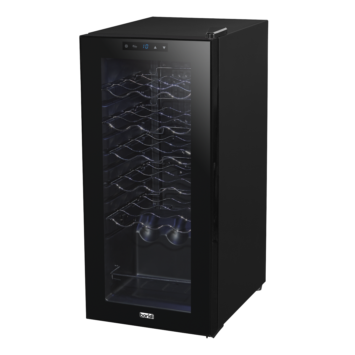 Baridi DH6 Baridi 18 Bottle Wine Fridge with Digital Touch Screen Controls & LED Light - Black