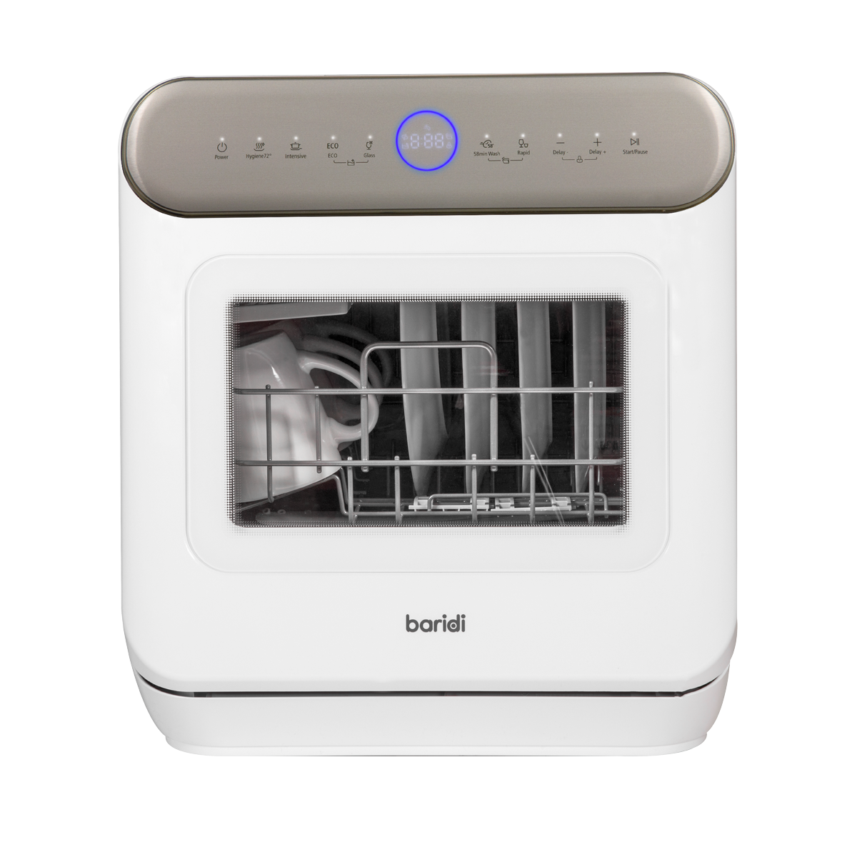 Baridi DH72 Baridi Tabletop Dishwasher 3 Place Settings 6L Capacity