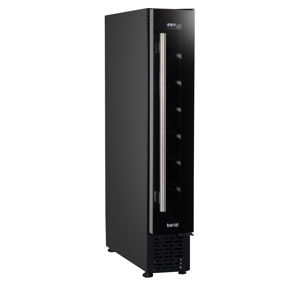 Baridi DH76 Baridi 7 Bottle Extra-Slim Undercounter Wine Fridge with Digital Touch Screen Controls & LED Light - Black