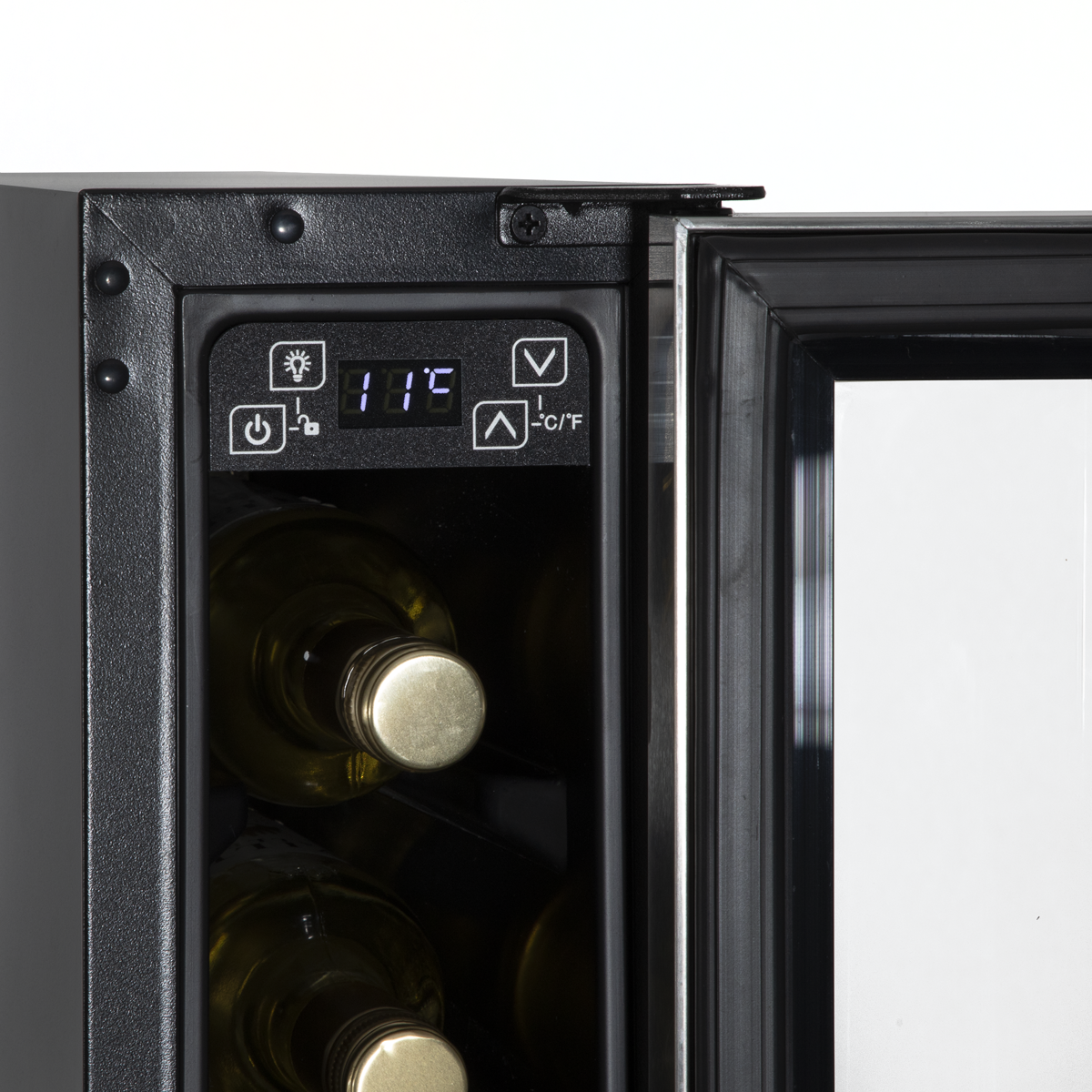 Baridi DH77 Baridi 7 Bottle Extra-Slim Wine Undercounter Fridge with Digital Touch Screen Controls - Stainless Steel