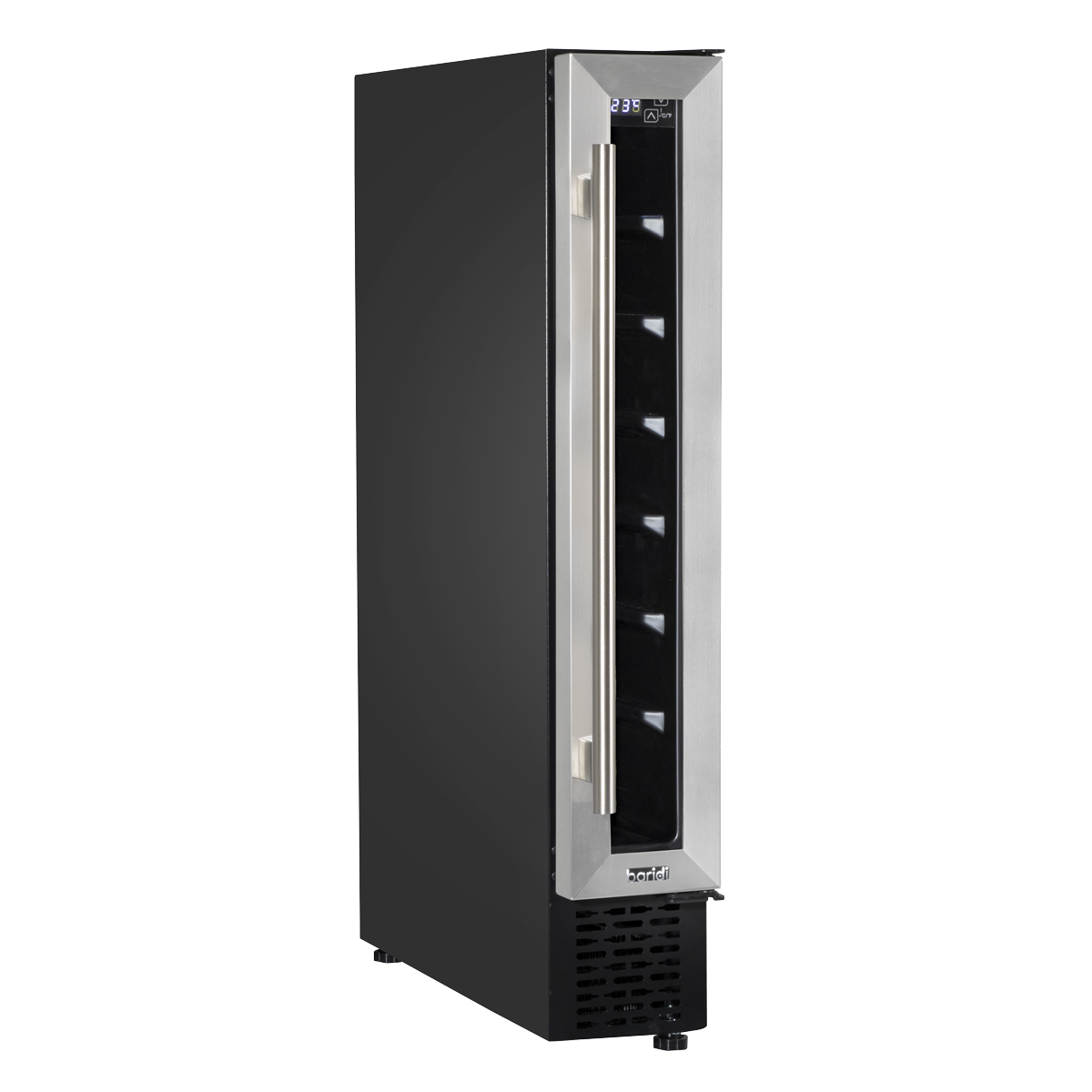 Baridi DH77 Baridi 7 Bottle Extra-Slim Wine Undercounter Fridge with Digital Touch Screen Controls - Stainless Steel