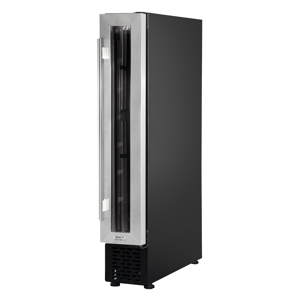 Baridi DH77 Baridi 7 Bottle Extra-Slim Wine Undercounter Fridge with Digital Touch Screen Controls - Stainless Steel