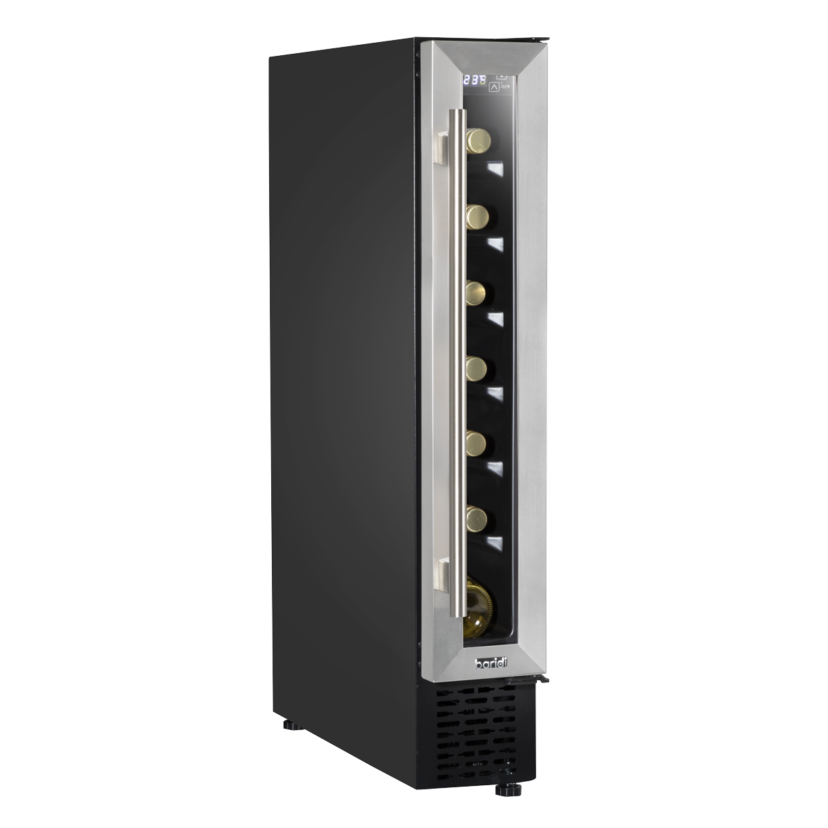 Baridi DH77 Baridi 7 Bottle Extra-Slim Wine Undercounter Fridge with Digital Touch Screen Controls - Stainless Steel