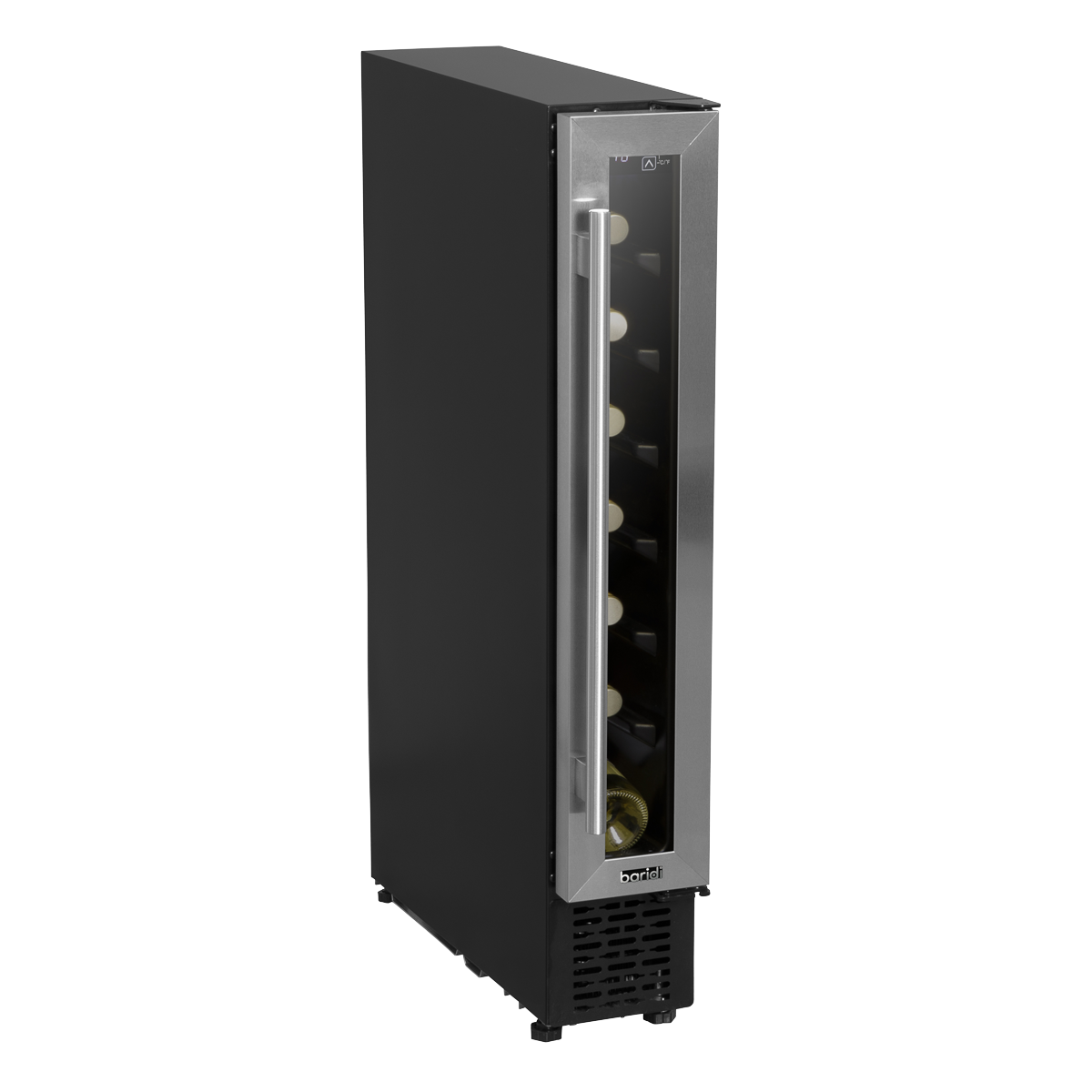 Baridi DH77 Baridi 7 Bottle Extra-Slim Wine Undercounter Fridge with Digital Touch Screen Controls - Stainless Steel